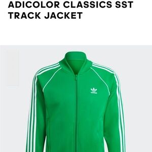 Adidas Originals Adicolor Classics SST Track Jacket Green |Size M| Trefoil Str